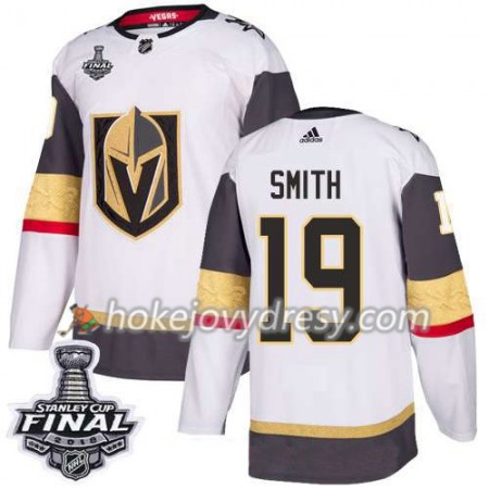 Pánské Hokejový Dres Vegas Golden Knights Reilly Smith 19 2018 Stanley Cup Final Patch Adidas Bílá Authentic